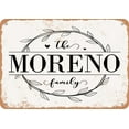 thumbnail image 1 of 7 x 10 Metal Sign - The Moreno Family (Style 1) - Vintage Rusty Look, 1 of 1