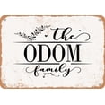 thumbnail image 1 of 7 x 10 Metal Sign - The Odom Family (Style 2) - Vintage Rusty Look, 1 of 1