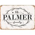 thumbnail image 1 of 7 x 10 Metal Sign - The Palmer Family (Style 1) - Vintage Rusty Look, 1 of 1