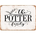 thumbnail image 1 of 7 x 10 Metal Sign - The Potter Family (Style 2) - Vintage Rusty Look, 1 of 1