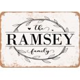 thumbnail image 1 of 7 x 10 Metal Sign - The Ramsey Family (Style 1) - Vintage Rusty Look, 1 of 1