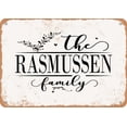 thumbnail image 1 of 7 x 10 Metal Sign - The Rasmussen Family (Style 2) - Vintage Rusty Look, 1 of 1