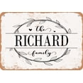 thumbnail image 1 of 7 x 10 Metal Sign - The Richard Family (Style 1) - Vintage Rusty Look, 1 of 1