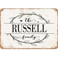 thumbnail image 1 of 7 x 10 Metal Sign - The Russell Family (Style 1) - Vintage Rusty Look, 1 of 1