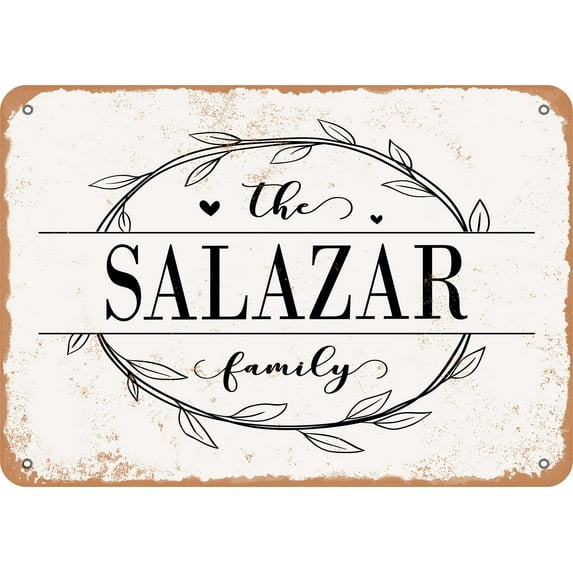 7 x 10 Metal Sign - The Salazar Family (Style 1) - Vintage Rusty Look