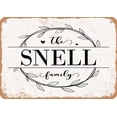 thumbnail image 1 of 7 x 10 Metal Sign - The Snell Family (Style 1) - Vintage Rusty Look, 1 of 1