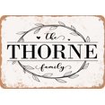 thumbnail image 1 of 7 x 10 Metal Sign - The Thorne Family (Style 1) - Vintage Rusty Look, 1 of 1