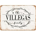 thumbnail image 1 of 7 x 10 Metal Sign - The Villegas Family (Style 1) - Vintage Rusty Look, 1 of 1
