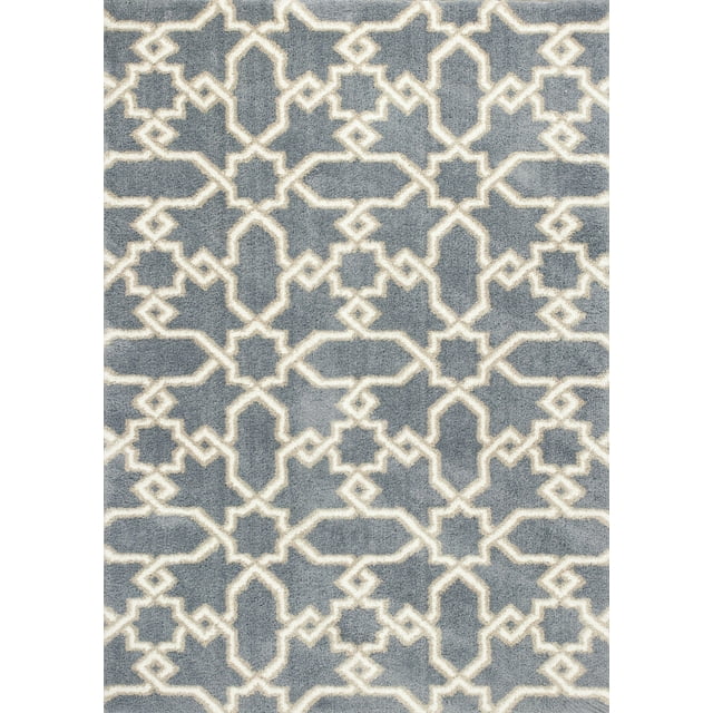 7 x 10 Microfiber Slate Blue Area Rug