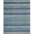 thumbnail image 1 of 7â€™ x 10â€™ Navy Blue Ornate Stripes Area Rug, 1 of 6