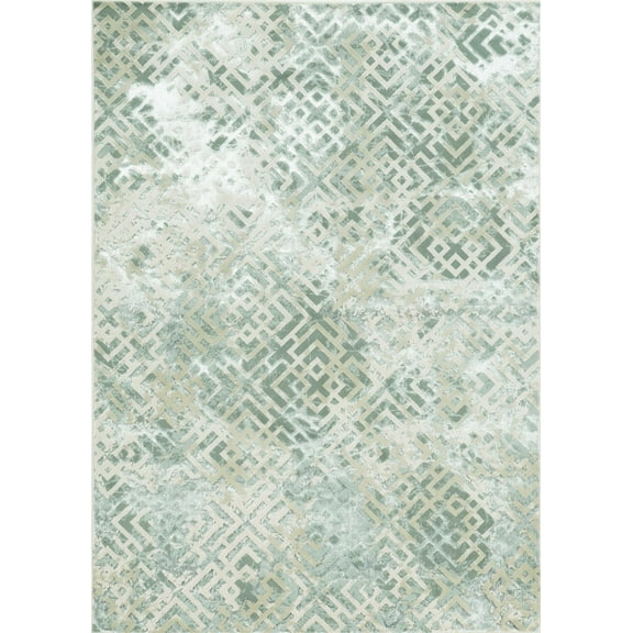 7' x 10'  Polyester Sand Silver Area Rug