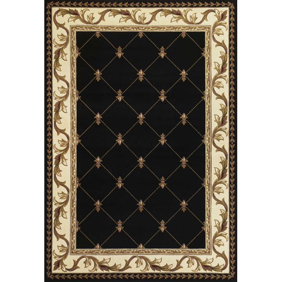 7' x 10' Polypropylene Black Area Rug