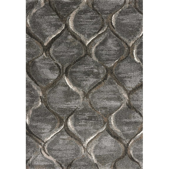 7 x 10  Polypropylene Charcoal Area Rug
