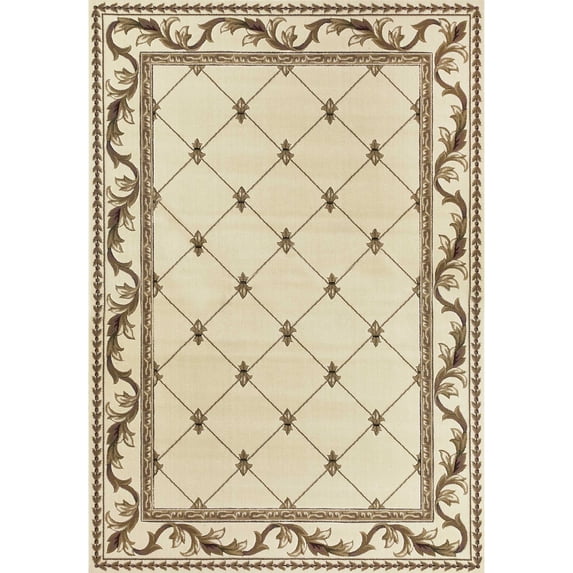 7' x 10' Polypropylene Ivory Area Rug