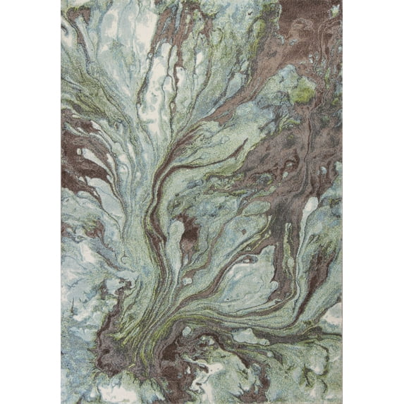 7' x 10' Polypropylene Seafoam Area Rug