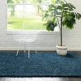 thumbnail image 1 of Unique Loom Everyday Shag Collection Area Rug - Solid (7' x 10' Rectangle Navy Blue), 1 of 6