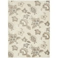 thumbnail image 1 of 7 x 10 ft. Beige Floral Stain Resistant Non Skid Rectangle Area Rug - Beige - 7 x 10 ft., 1 of 1