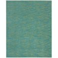 thumbnail image 1 of 7 x 10 ft. Blue & Green Striped Non Skid Indoor & Outdoor Rectangle Area Rug, 1 of 1