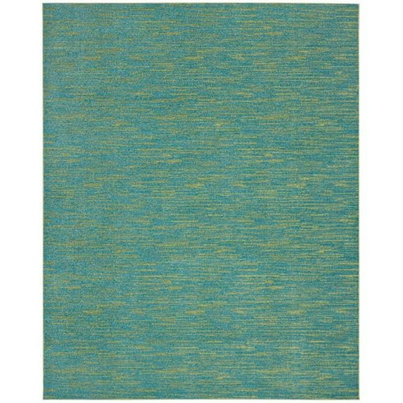 7 x 10 ft. Blue & Green Striped Non Skid Indoor & Outdoor Rectangle Area Rug