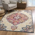 thumbnail image 1 of 7 x 10 ft. Cream Decorative Medallion Area Rug - Cream - 7' x 10', 1 of 1