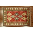 thumbnail image 1 of 7 x 10 ft. Diamond Design Imperial Red Geometric Super Kazak Hand Knotted Rug, 1 of 1