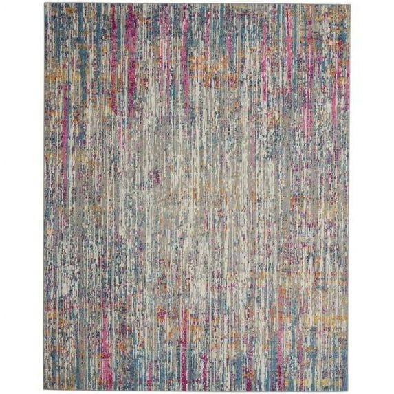 7 x 10 ft. Ivory Abstract Striations Area Rug - Ivory - 7' x 10'