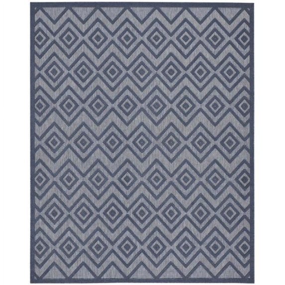 7 x 10 ft. Navy Blue Geometric Flatweave Area Rug