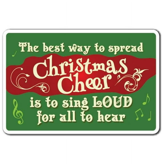 7 x 10 in. Christmas Cheer Aluminum Sign