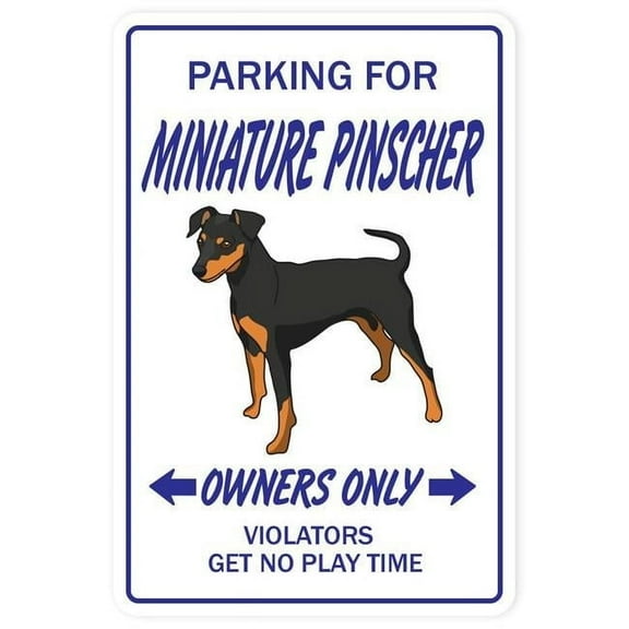 7 x 10 in. Novelty Sticker - Miniature Pinscher