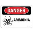 thumbnail image 1 of 7 x 10 in. OSHA Danger Sign - Ammonia, 1 of 1