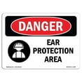 thumbnail image 1 of 7 x 10 in. OSHA Danger Sign - Ear Protection Area, 1 of 1