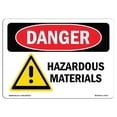 thumbnail image 1 of 7 x 10 in. OSHA Danger Sign - Hazardous Materials, 1 of 1