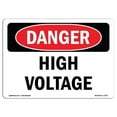 thumbnail image 1 of 7 x 10 in. OSHA Danger Sign - High Voltage, 1 of 1