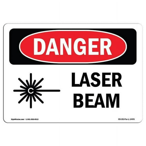 7 x 10 in. OSHA Danger Sign - Laser Beam