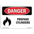 thumbnail image 1 of 7 x 10 in. OSHA Danger Sign - Propane Cylinders, 1 of 1