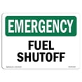 thumbnail image 1 of 7 x 10 in. OSHA Emergency Sign - Fuel Shutoff, 1 of 1