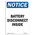 thumbnail image 1 of 7 x 10 in. OSHA Notice Sign - Battery Disconnect Inside, 1 of 1