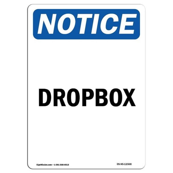 7 x 10 in. OSHA Notice Sign - Dropbox