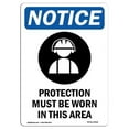 thumbnail image 1 of 7 x 10 in. OSHA Notice Sign - Ear Protection Must, 1 of 1
