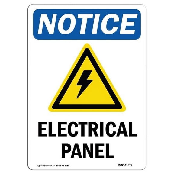 7 x 10 in. OSHA Notice Sign - Electrical Panel