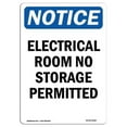 thumbnail image 1 of 7 x 10 in. OSHA Notice Sign - Electrical Room No Storage, 1 of 1