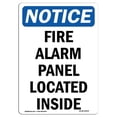 thumbnail image 1 of 7 x 10 in. OSHA Notice Sign - Fire Alarm Panel Located Inside, 1 of 1