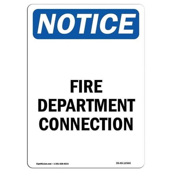 7 x 10 in. OSHA Notice Sign - Fire Department Connection