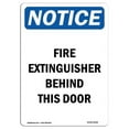 thumbnail image 1 of 7 x 10 in. OSHA Notice Sign - Fire Extinguisher Behind This Door, 1 of 1