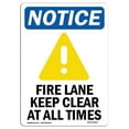 thumbnail image 1 of 7 x 10 in. OSHA Notice Sign - Fire Lane Keep Clear, 1 of 1