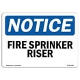 thumbnail image 1 of 7 x 10 in. OSHA Notice Sign - Fire Sprinkler Riser, 1 of 1