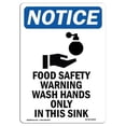 thumbnail image 1 of 7 x 10 in. OSHA Notice Sign - Food Safety Warning, 1 of 1
