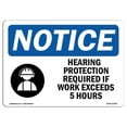 thumbnail image 1 of 7 x 10 in. OSHA Notice Sign - Hearing Protection Required, 1 of 1