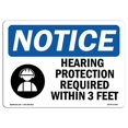 thumbnail image 1 of 7 x 10 in. OSHA Notice Sign - Hearing Protection Required, 1 of 1