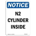 thumbnail image 1 of 7 x 10 in. OSHA Notice Sign - N2 Cylinder Inside, 1 of 1